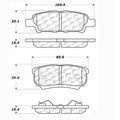 Centric Parts Posi-Quiet Ext. Wear Pad, 106.10370 106.10370